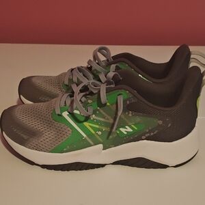 New Balance Kids' Green and Gray Sneakers